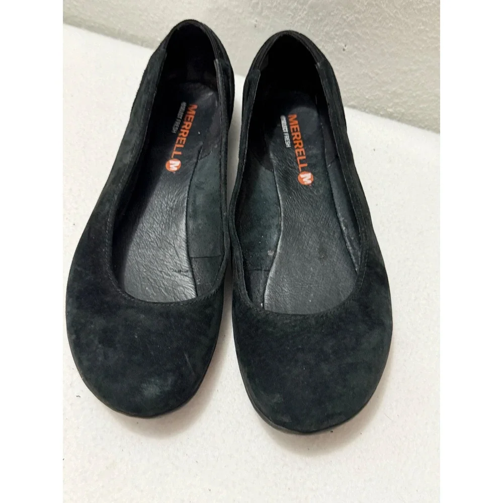 Merrell Mimosa Glee Black Suede Ballet Flats Womens 7.5 J42558 Comfort Shoes